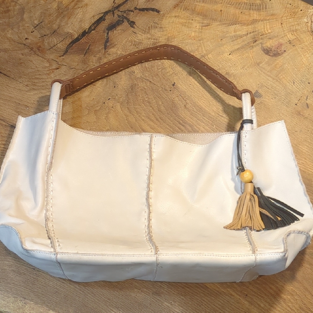 The Sak Los Feliz Medium Leather Tote - Cream